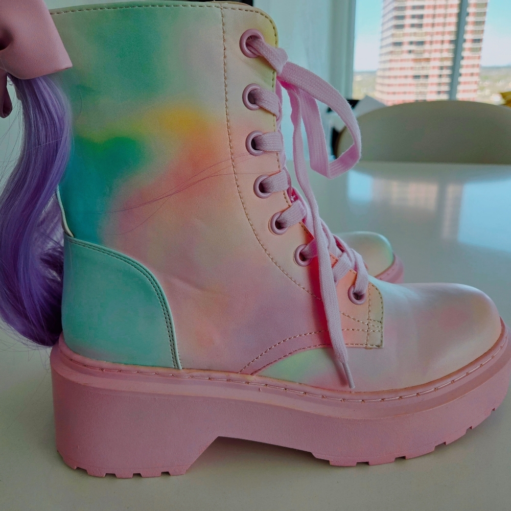 Dolls Kill My Little Pony Pastel Combat Boots